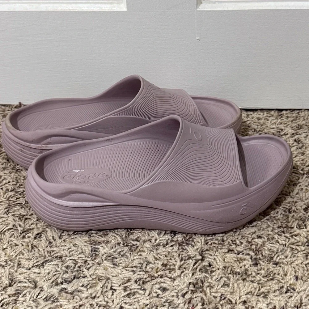 Clove Super Cush Recovery Slides Mauve Purple Women 11 Men 10 Comfort Sandals